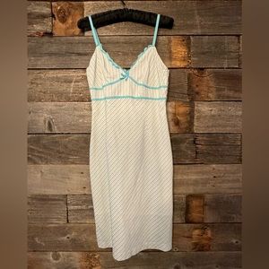 Express White and Blue Sweetheart Dress size 8